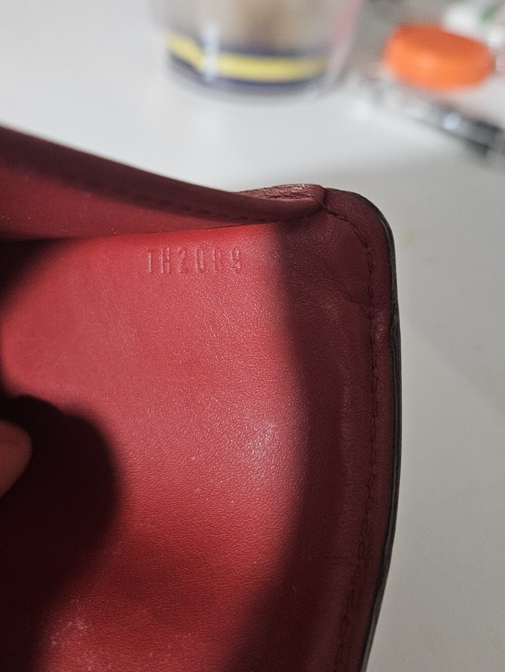 Red Louis Vuitton Suhali Portefeuille Le Favori Compact Wallet - Picture 11 of 14